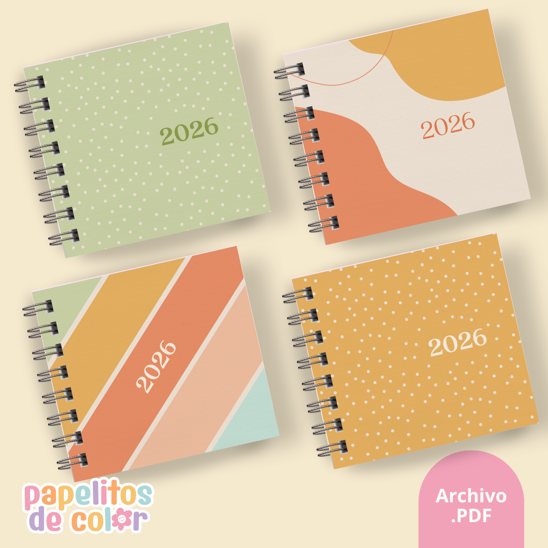 Pack 15 Portadas Agendas  – Estilo Boho