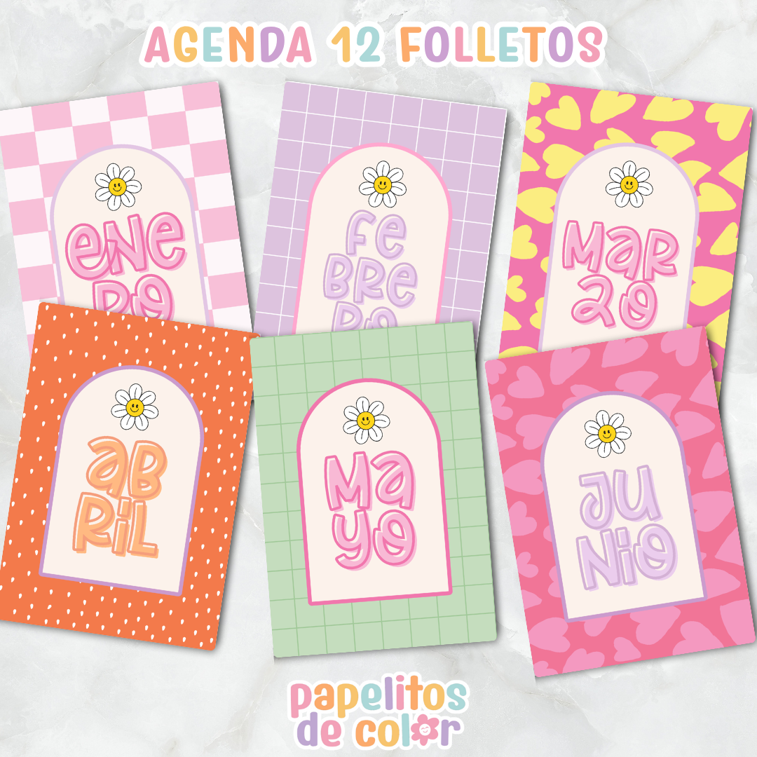 🌷 Agenda Delicada - Estilo Folleto