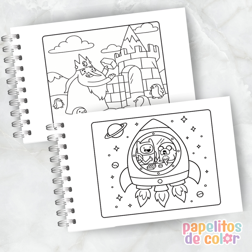 🌈 Libro para pintar Hora de Aventuras 🌈
