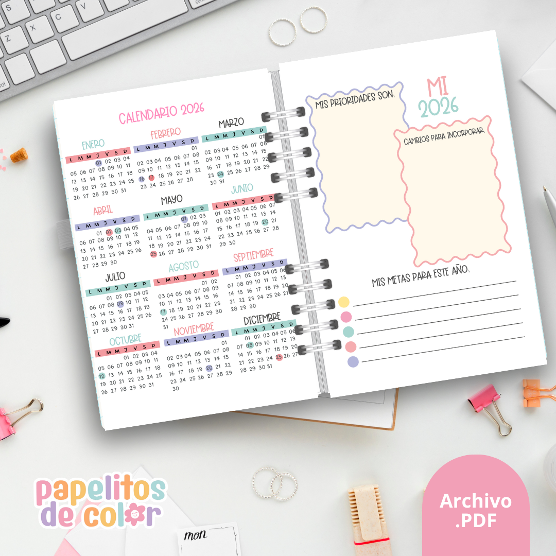 Agenda Docente 2026 ✏️📚✨