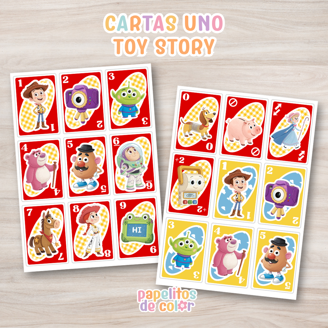 🃏 Cartas UNO Versión Toy Story 🤠🚀