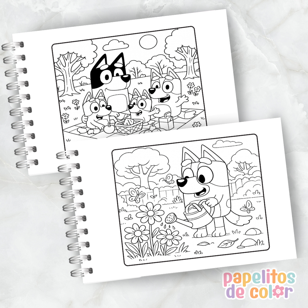 💙✨ Libro para pintar Bluey ✨💙