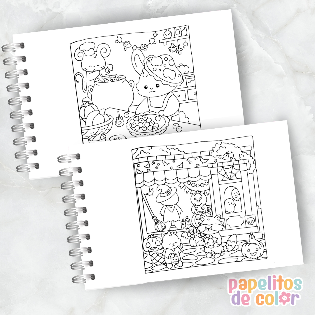 👻🖤 Cuaderno para pintar Spooky Times ✨🎨