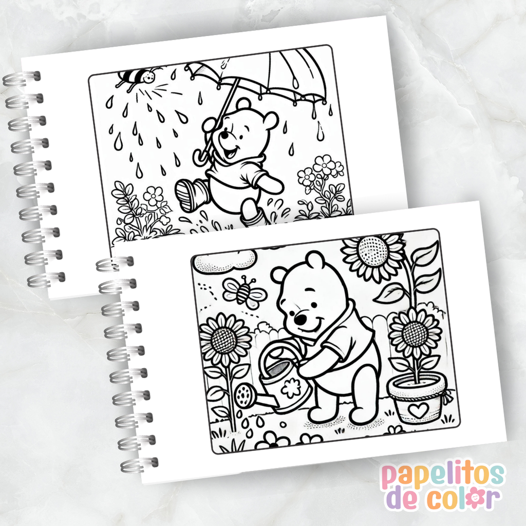 🍯🎶 Libro para pintar Pooh 🧸🎨