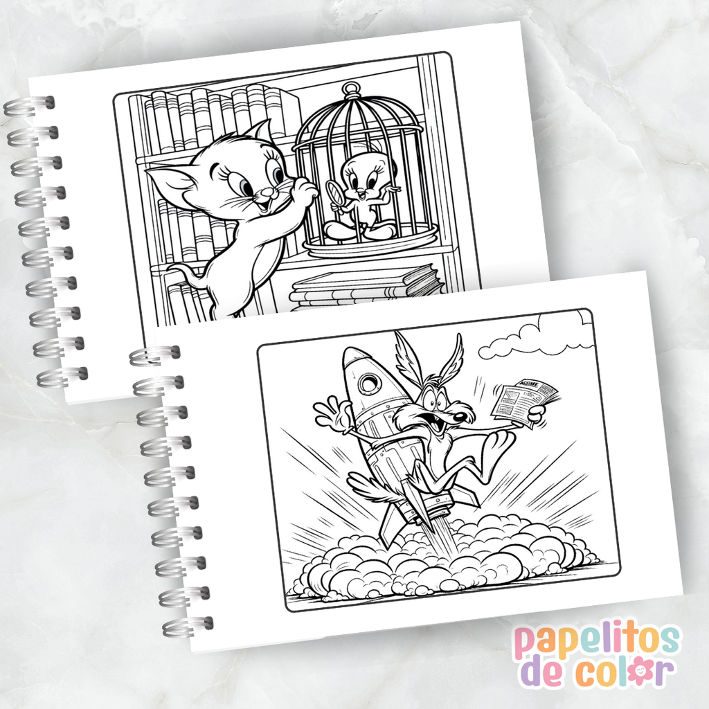 🎨 Libro para Pintar de Looney Tunes 🐰✨