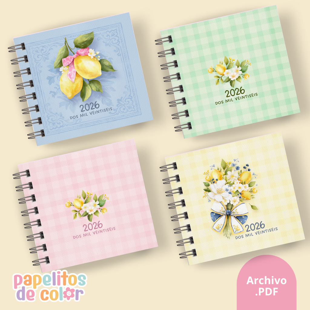 Pack 15 Portadas Agendas – Lemon