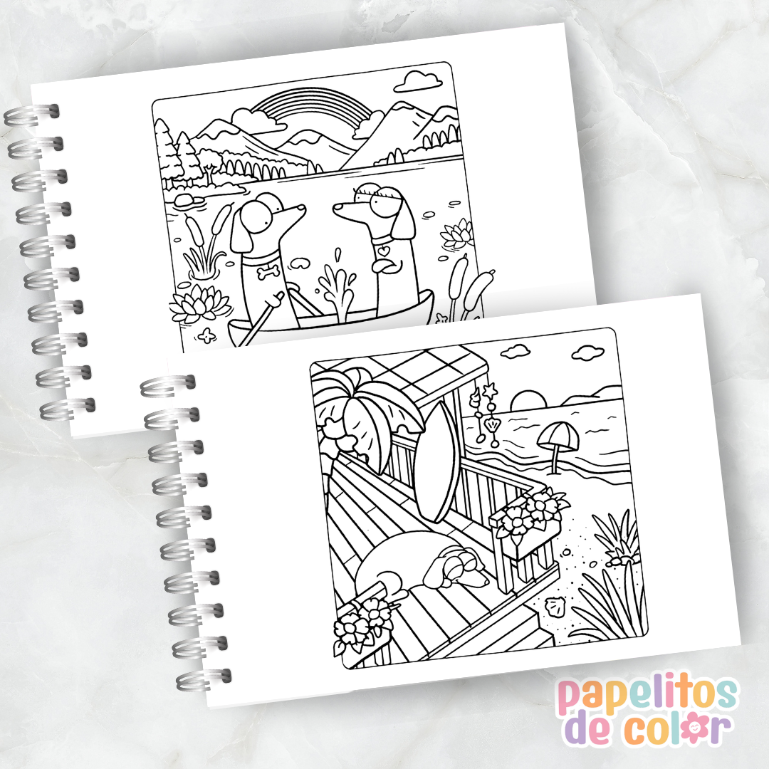 🐶🌭 Libro para Pintar Wiener Dogs 2 ✨🎨
