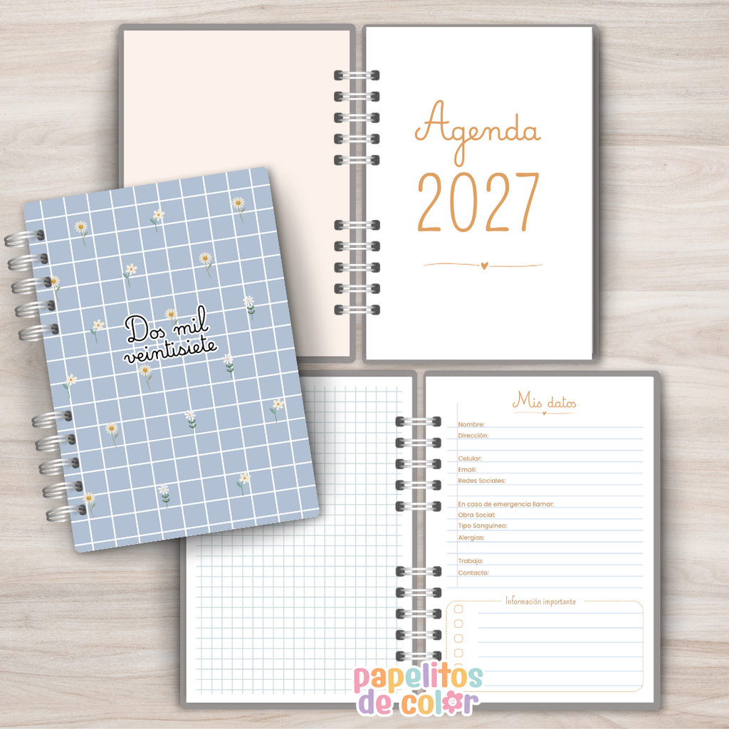 📔Agenda Melina -  2 Días por Hoja 💕