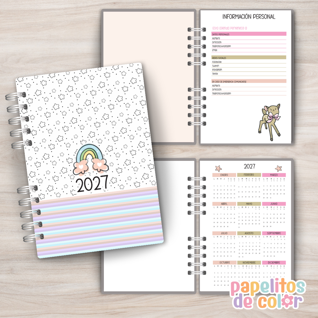 🎒 Agenda Escolar - Semanal 2027 ✨