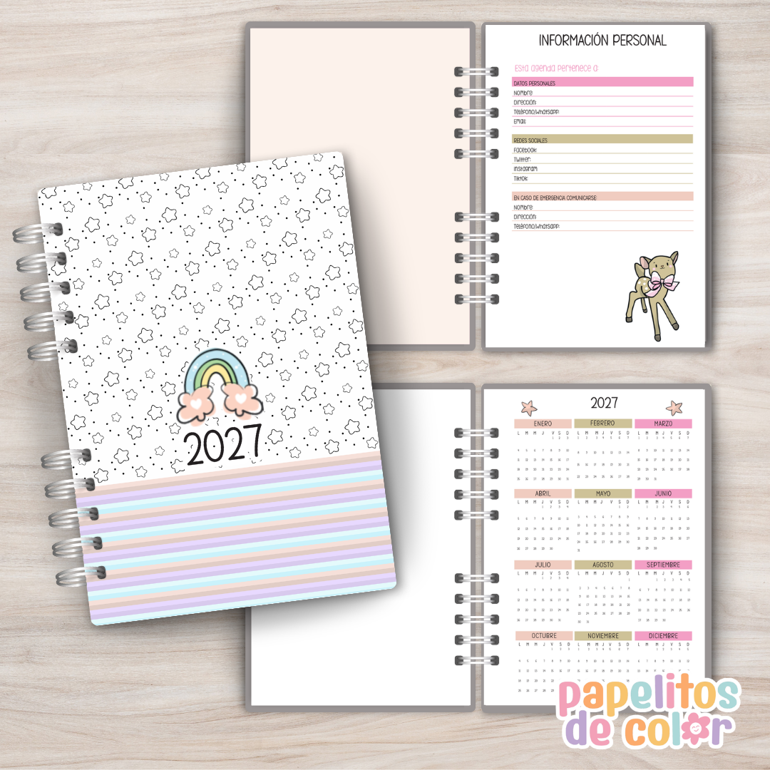 🎒 Agenda Escolar - Semanal 2027 ✨