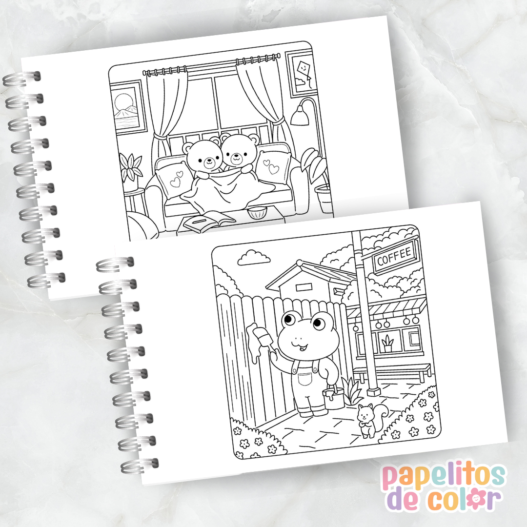 🧸✨ Librito para Pintar Cuddly Friends 🎨💖