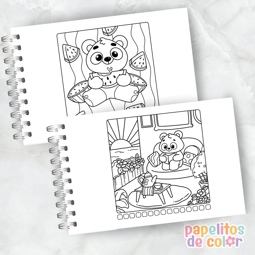 🐼 Cuaderno para Pintar Happy Colors Pandita 🌈✨