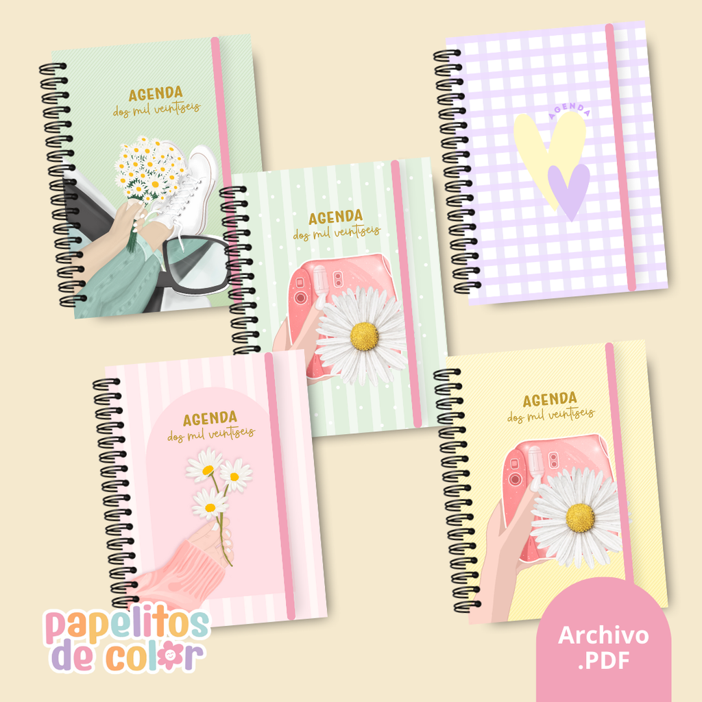 Pack 25 Portadas Agendas – Kit 6