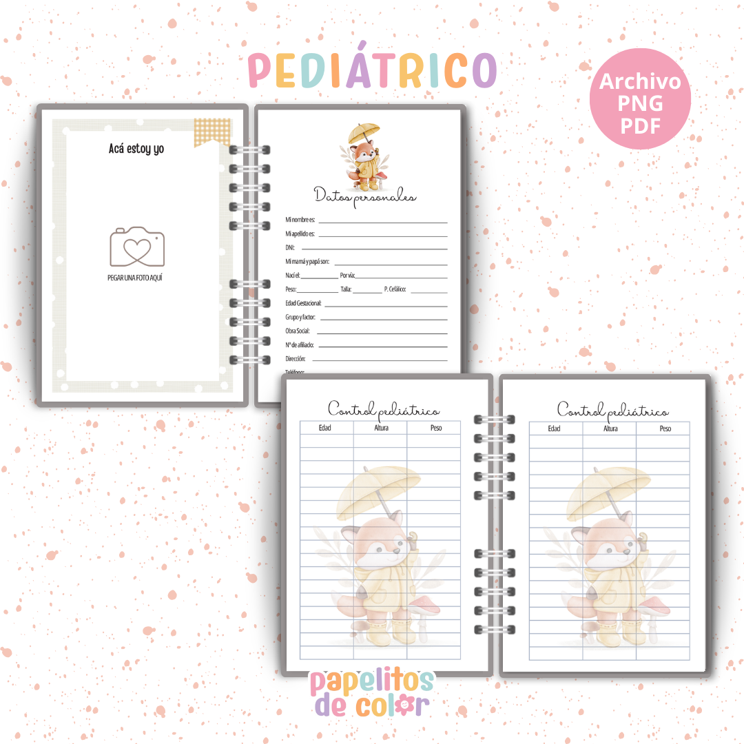 🦊 Cuaderno Pediátrico - Zorrita💕