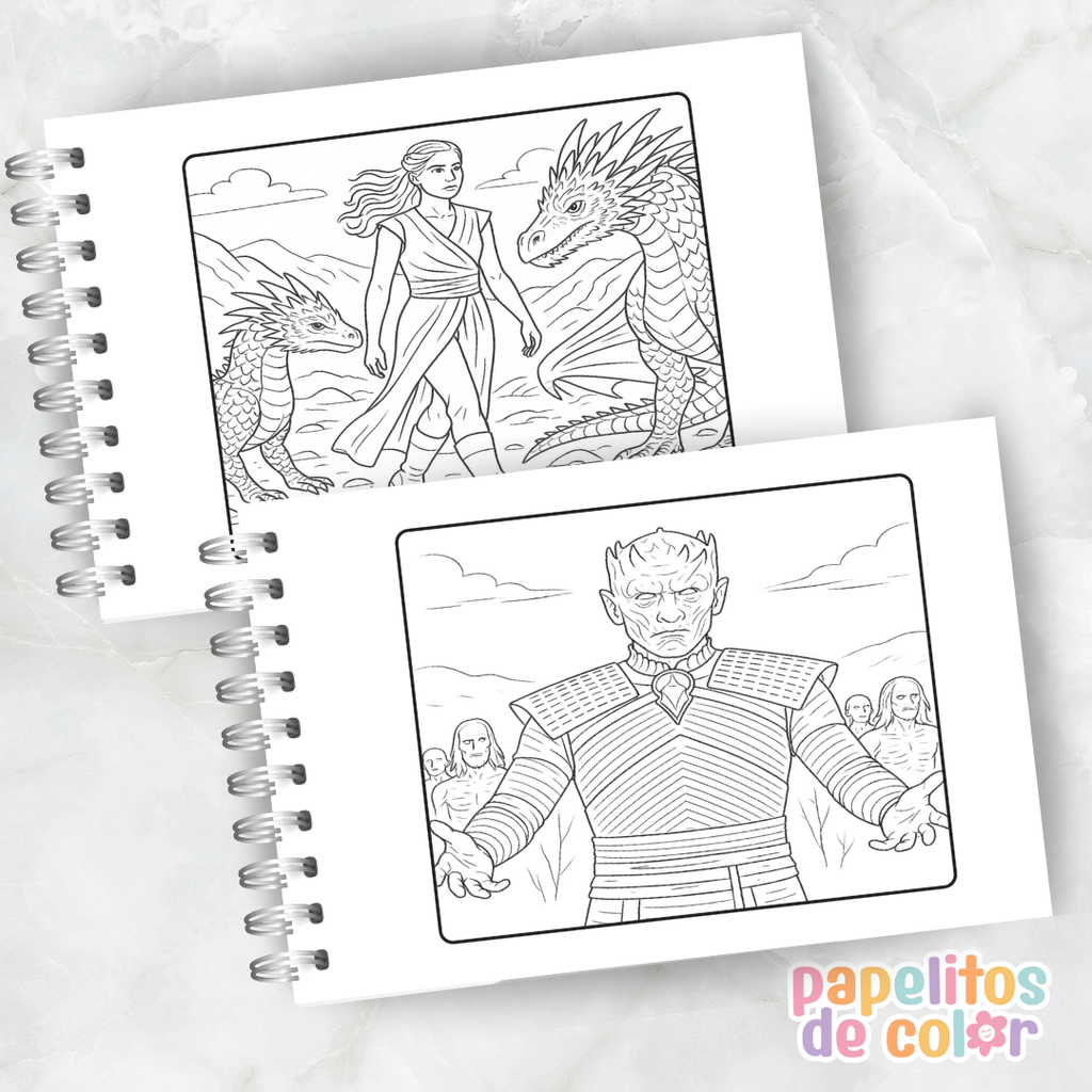 🐉 Libro para pintar Game of Thrones 🐉