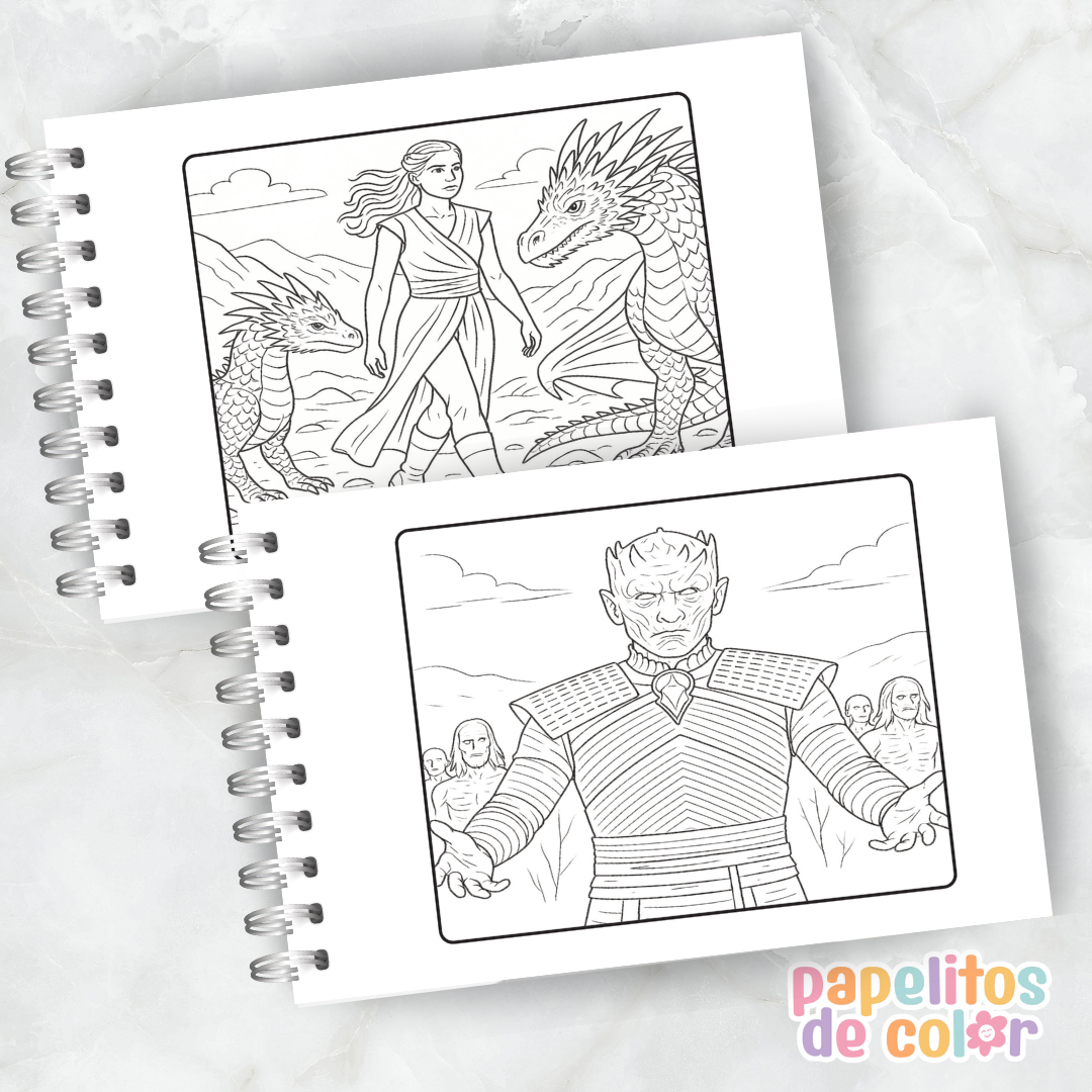 🐉 Libro para pintar Game of Thrones 🐉