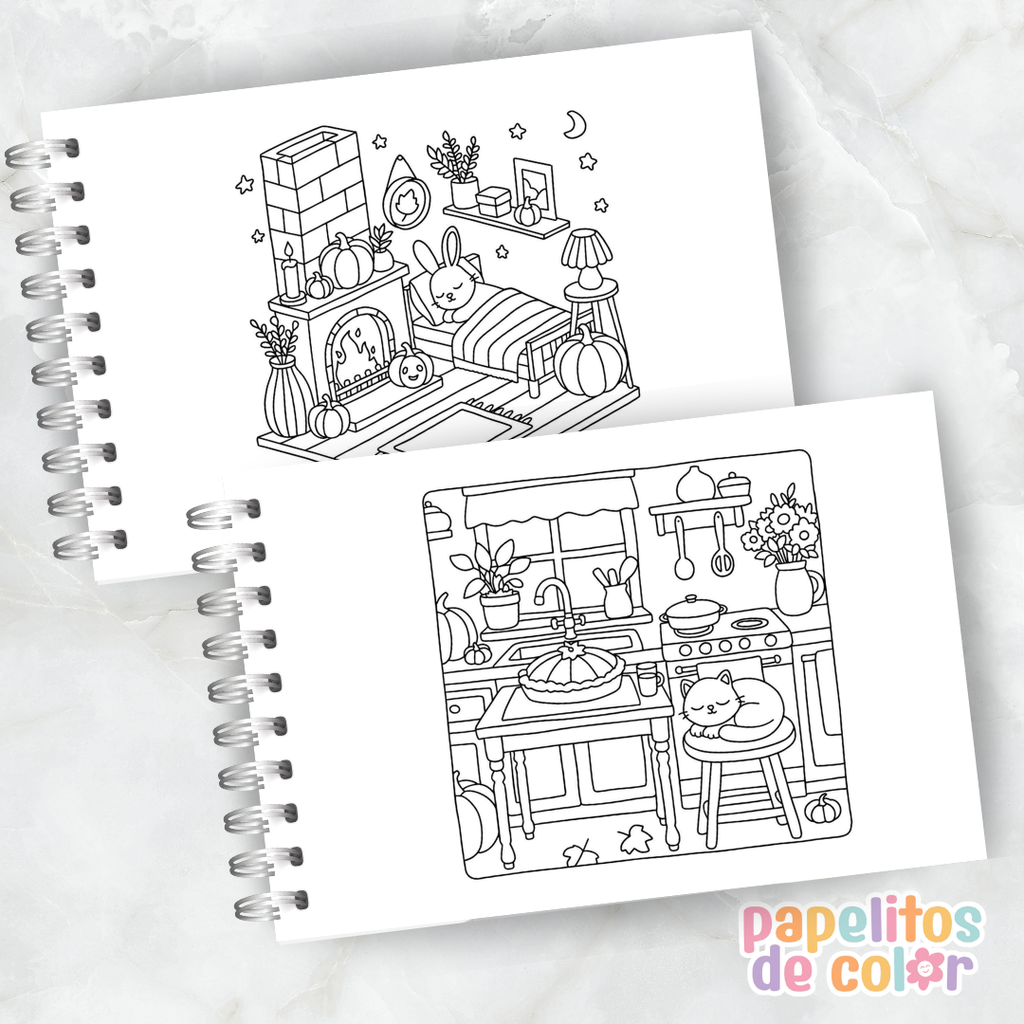 🍂🕯️ Cuaderno para pintar Hyggetober ✨🎨