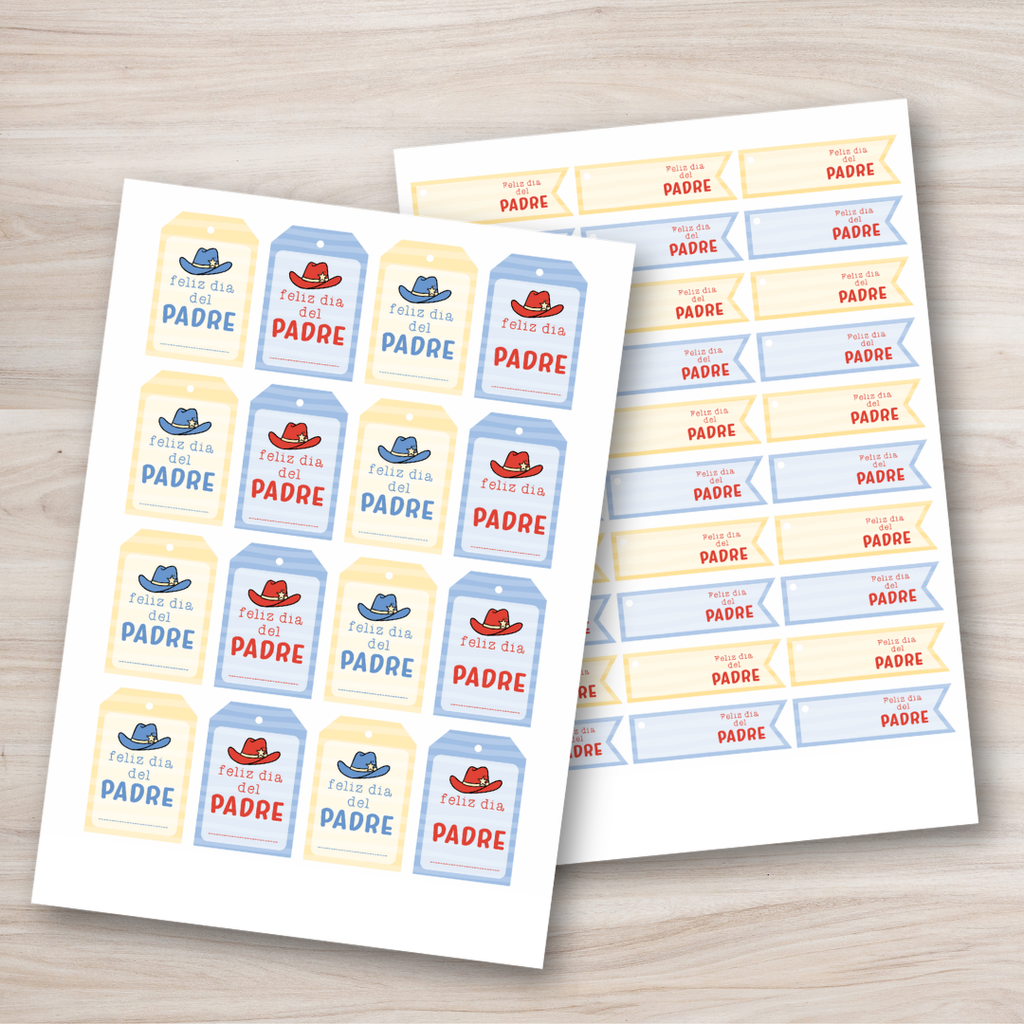 🎁 Kit Tags Día del Padre  🩵