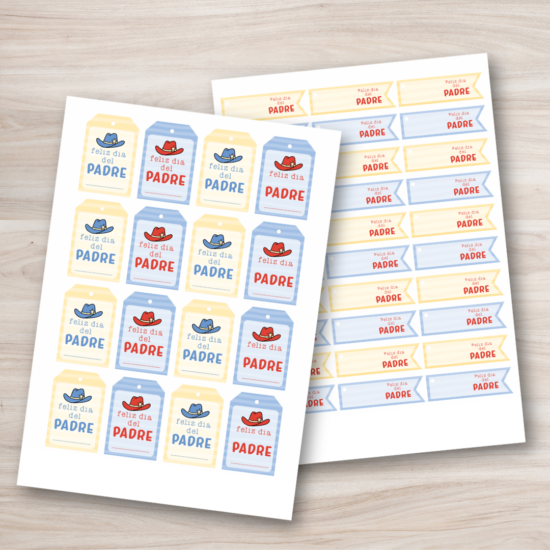 🎁 Kit Tags Día del Padre  🩵