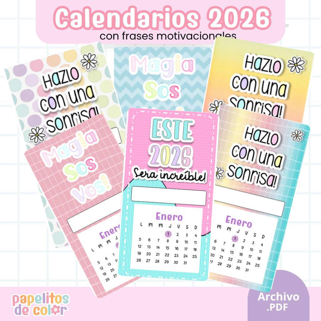 📅 Pack 30 Calendarios Surtidos