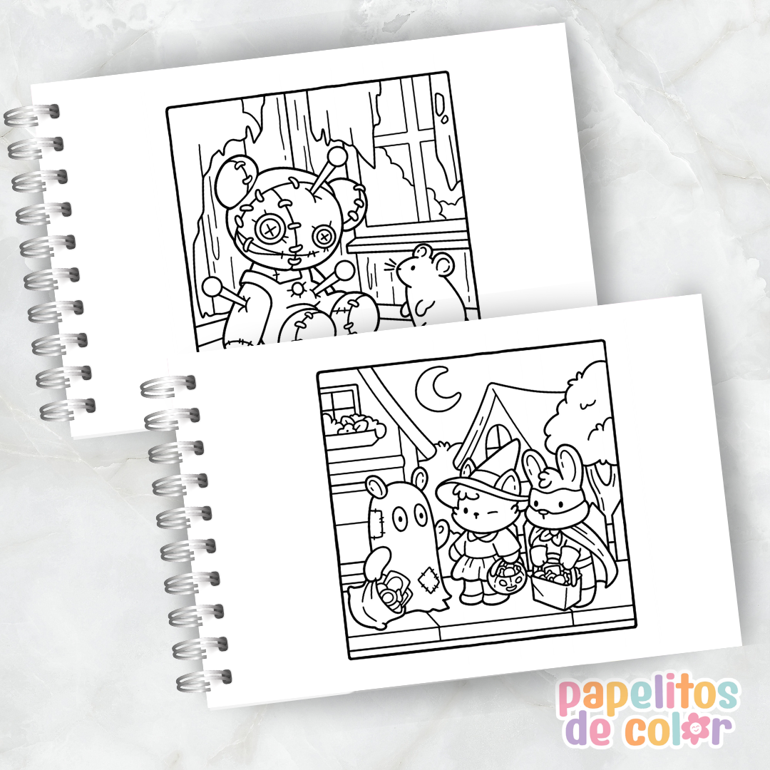 👻🖤 Cuaderno para pintar Spooky Moments ✨🎨
