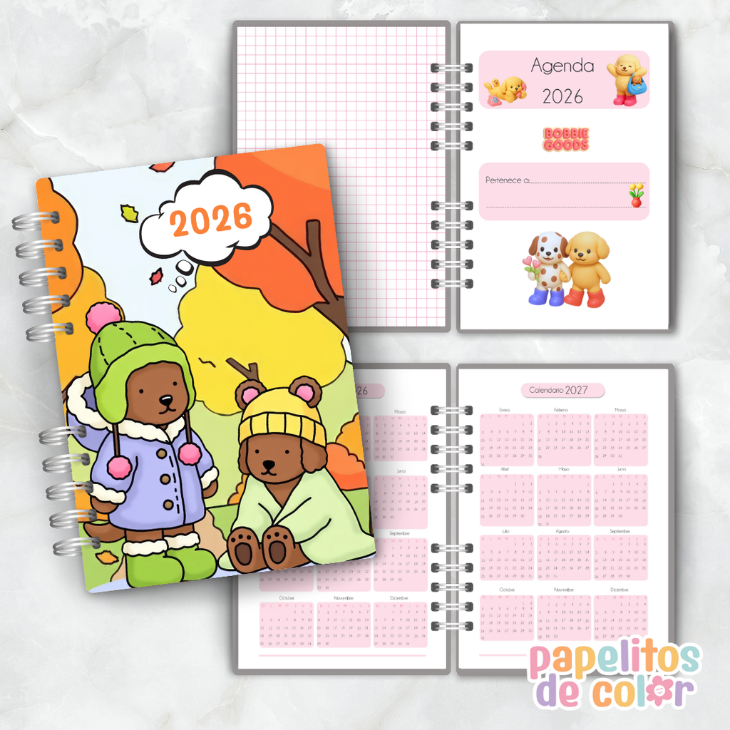Agenda Diaria Bobbie Goods 2026🐻✨