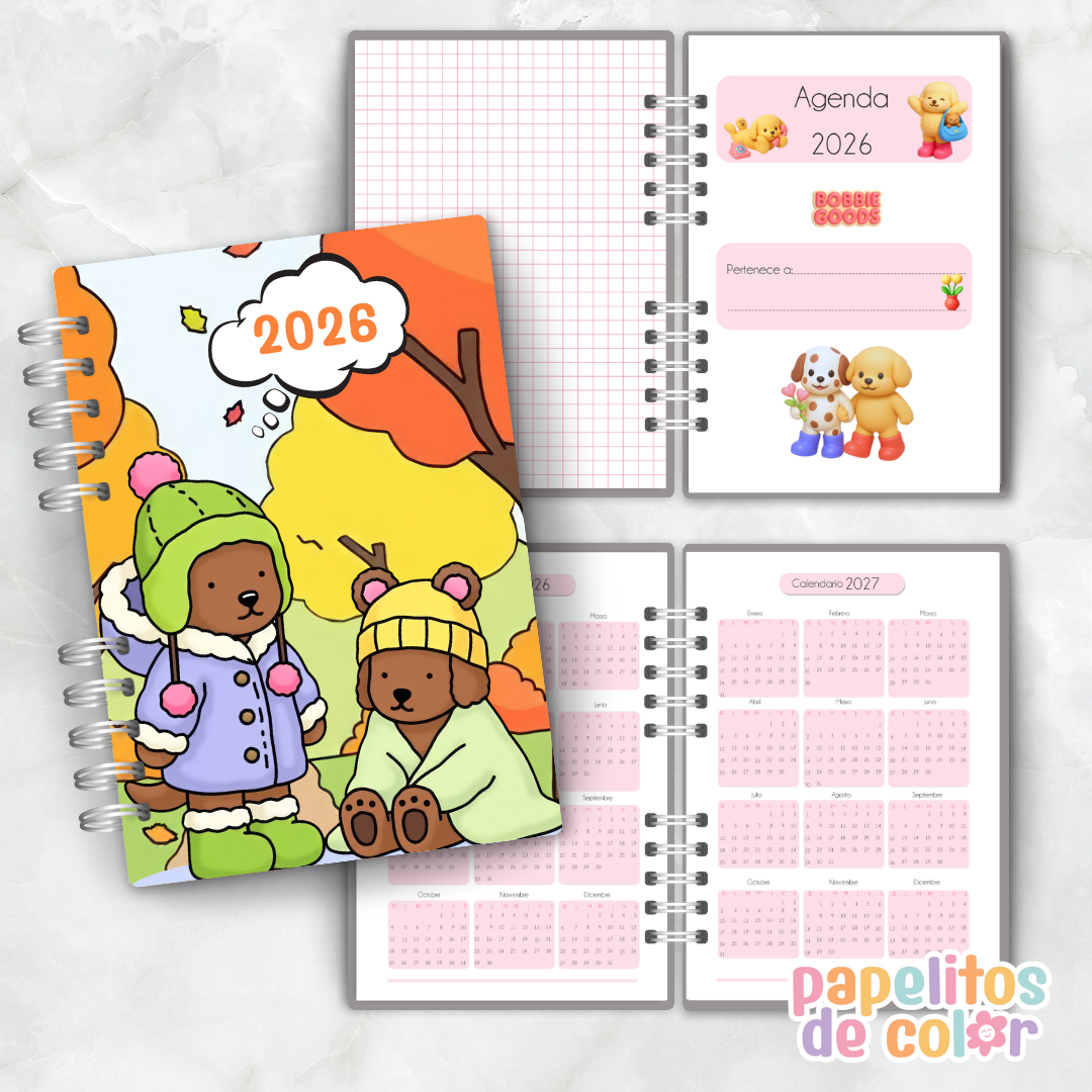 Agenda Diaria Bobbie Goods 2026🐻✨
