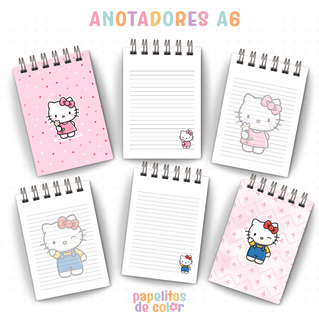🎀📓 Cuadernos y Anotadores Kitty 2 📓🎀