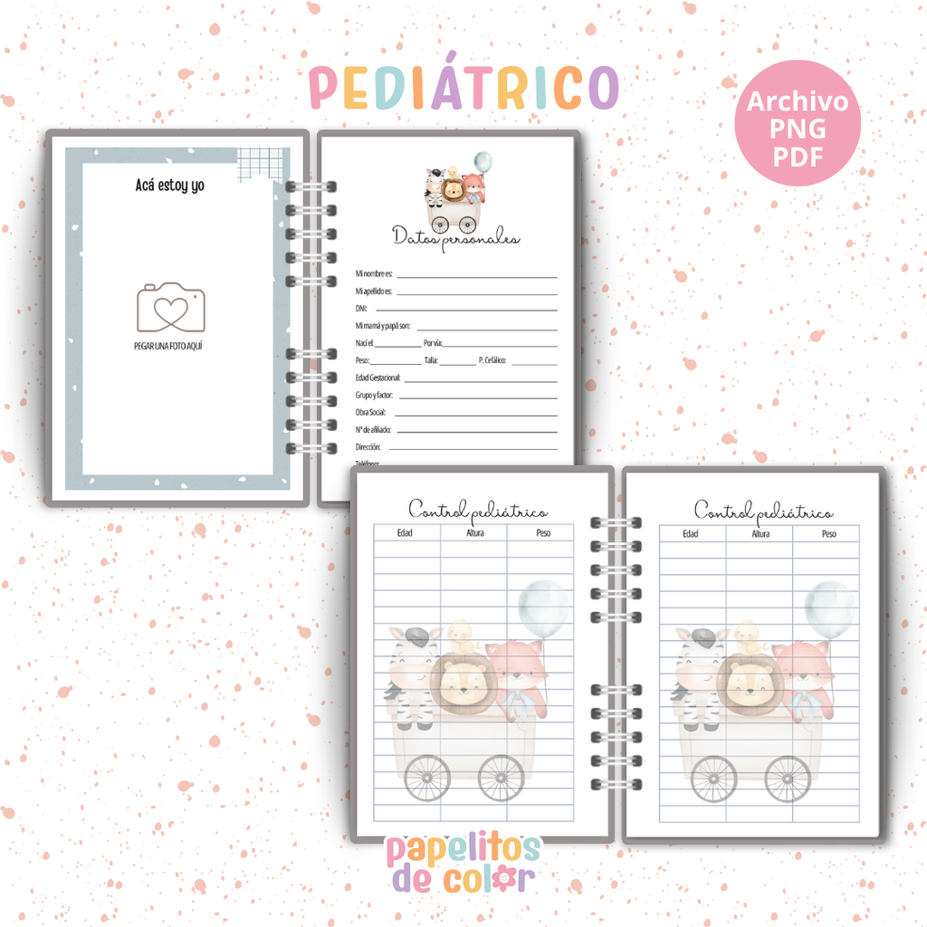 🦁🦓 Cuaderno Pediátrico - Amigos de Ben🦊