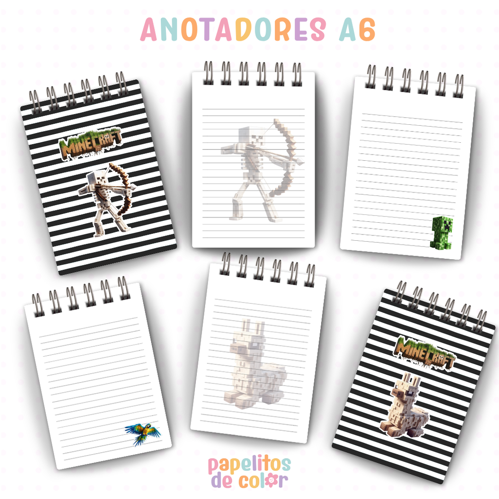 🟩✨ Cuadernos y anotadores Minecraft Vol.2 ✨🟩