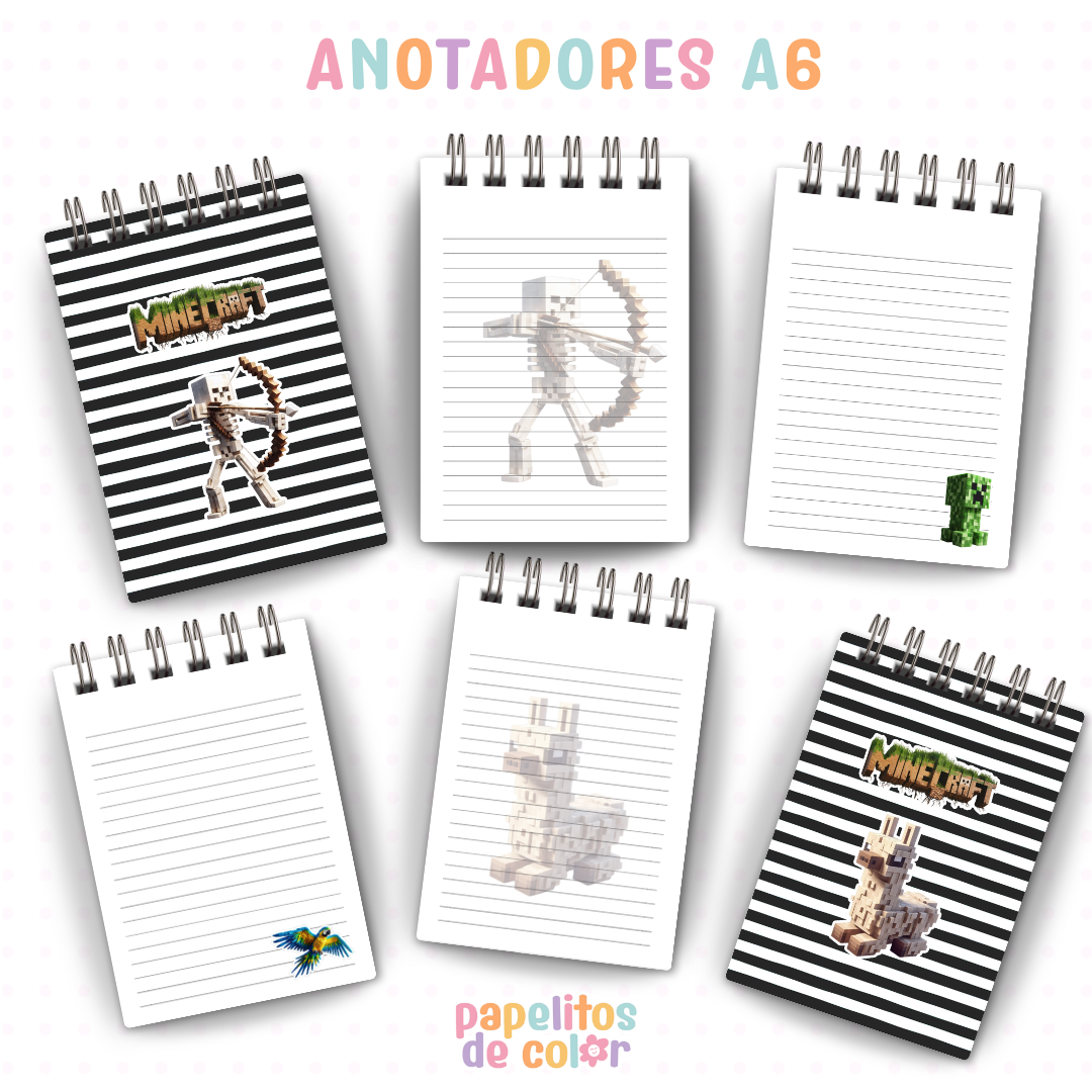 🟩✨ Cuadernos y anotadores Minecraft Vol.2 ✨🟩