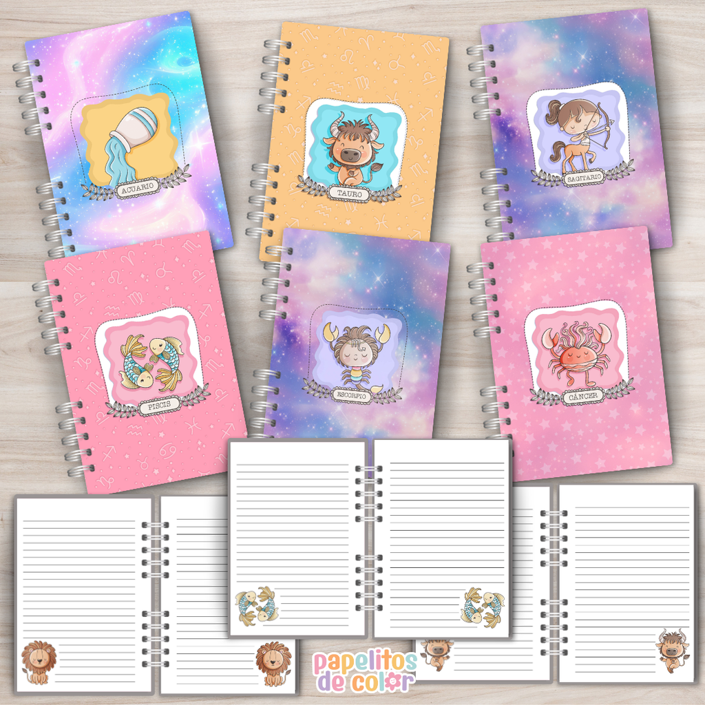 🐾Pack Cuadernos Zodíaco Mascotas✨