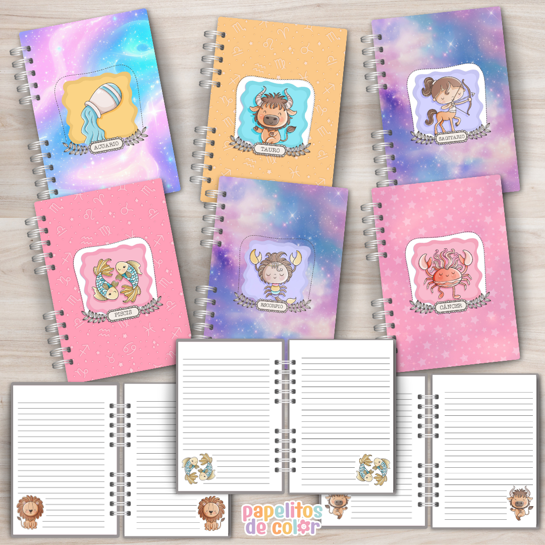 🐾Pack Cuadernos Zodíaco Mascotas✨