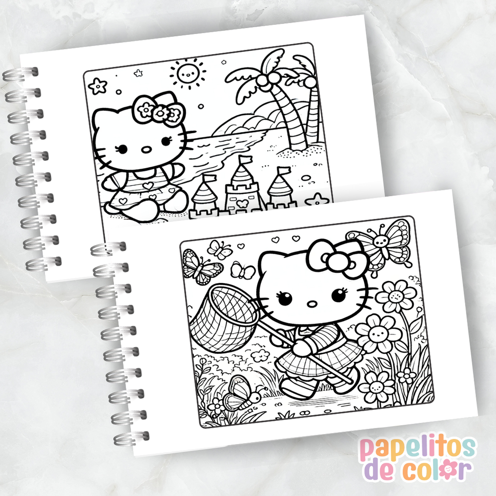 🐱💖Libro para pintar Hello Kitty 🎀✨