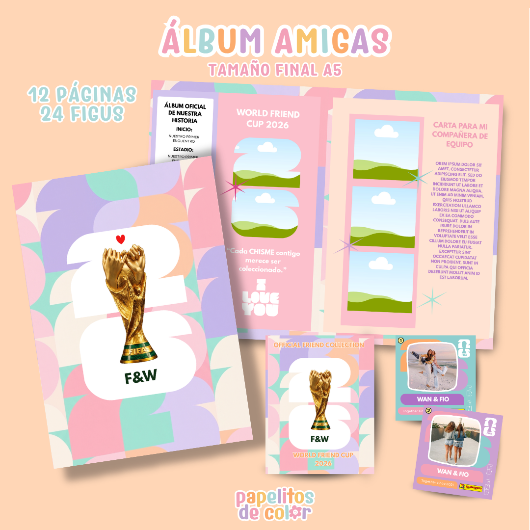 ⚽ Álbum Mundial - Día del Amigo ✨