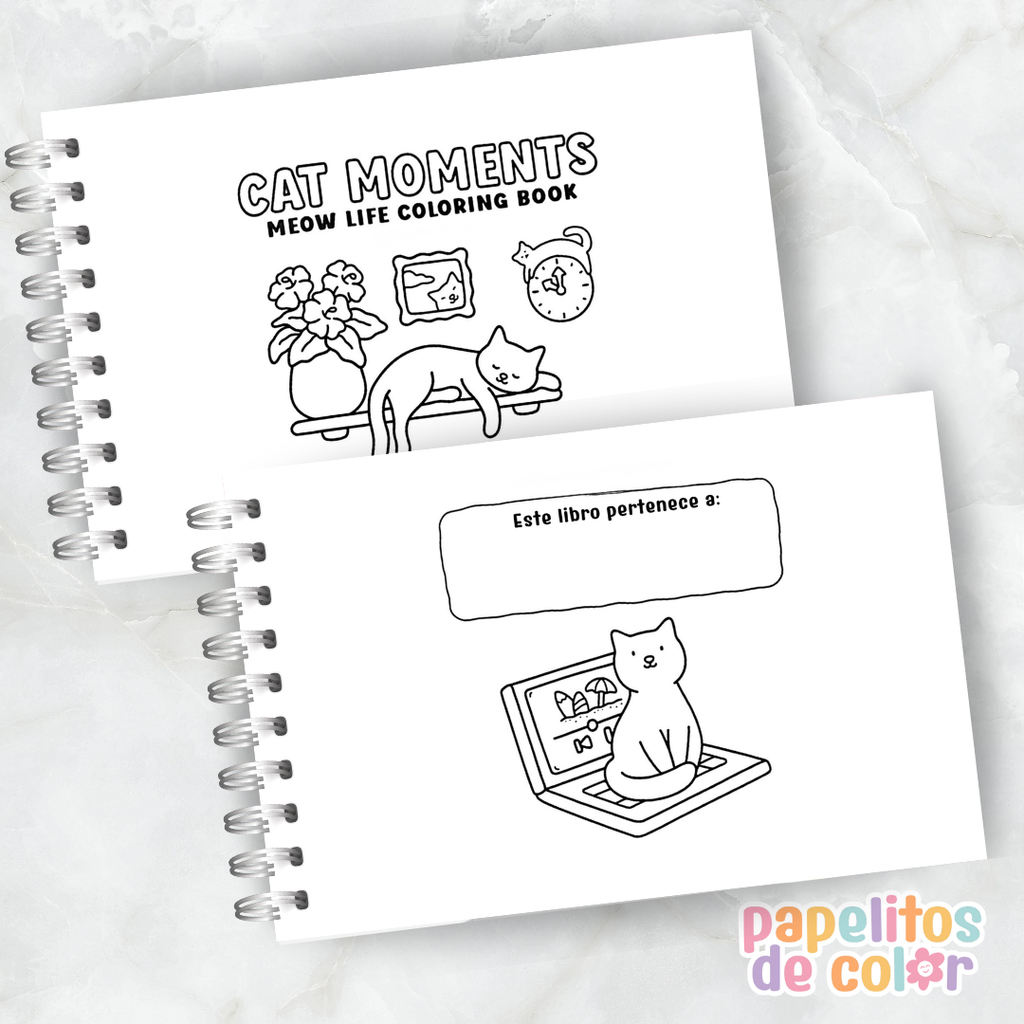 🐱 Libro para Pintar Cat Moments 🎨✨