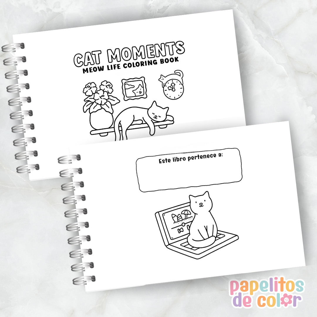 🐱 Libro para Pintar Cat Moments 🎨✨