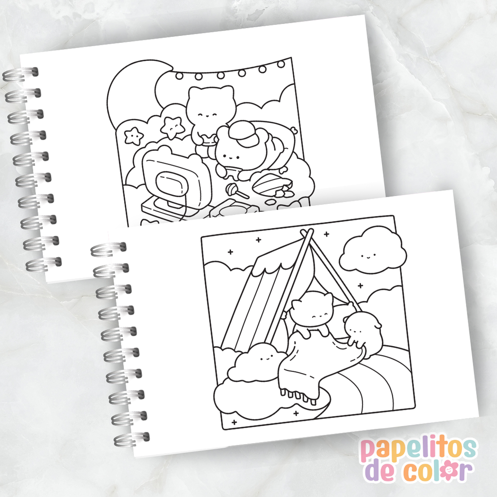 🎨💖Libro para pintar Kawaii Day Dream 🌈💭✨