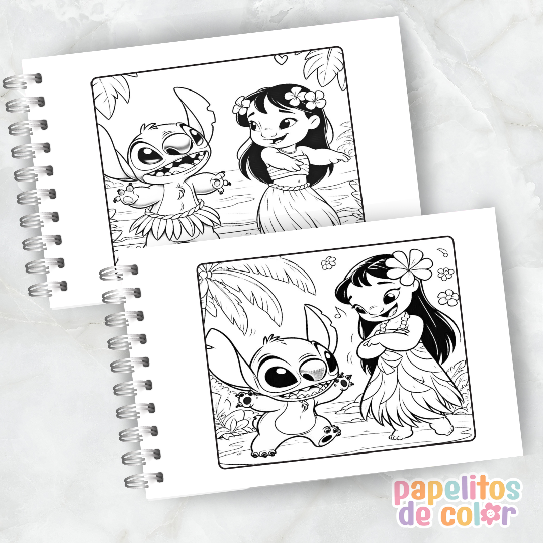 💙🌺 Libro para pintar Lilo & Stitch 2 🌺💙