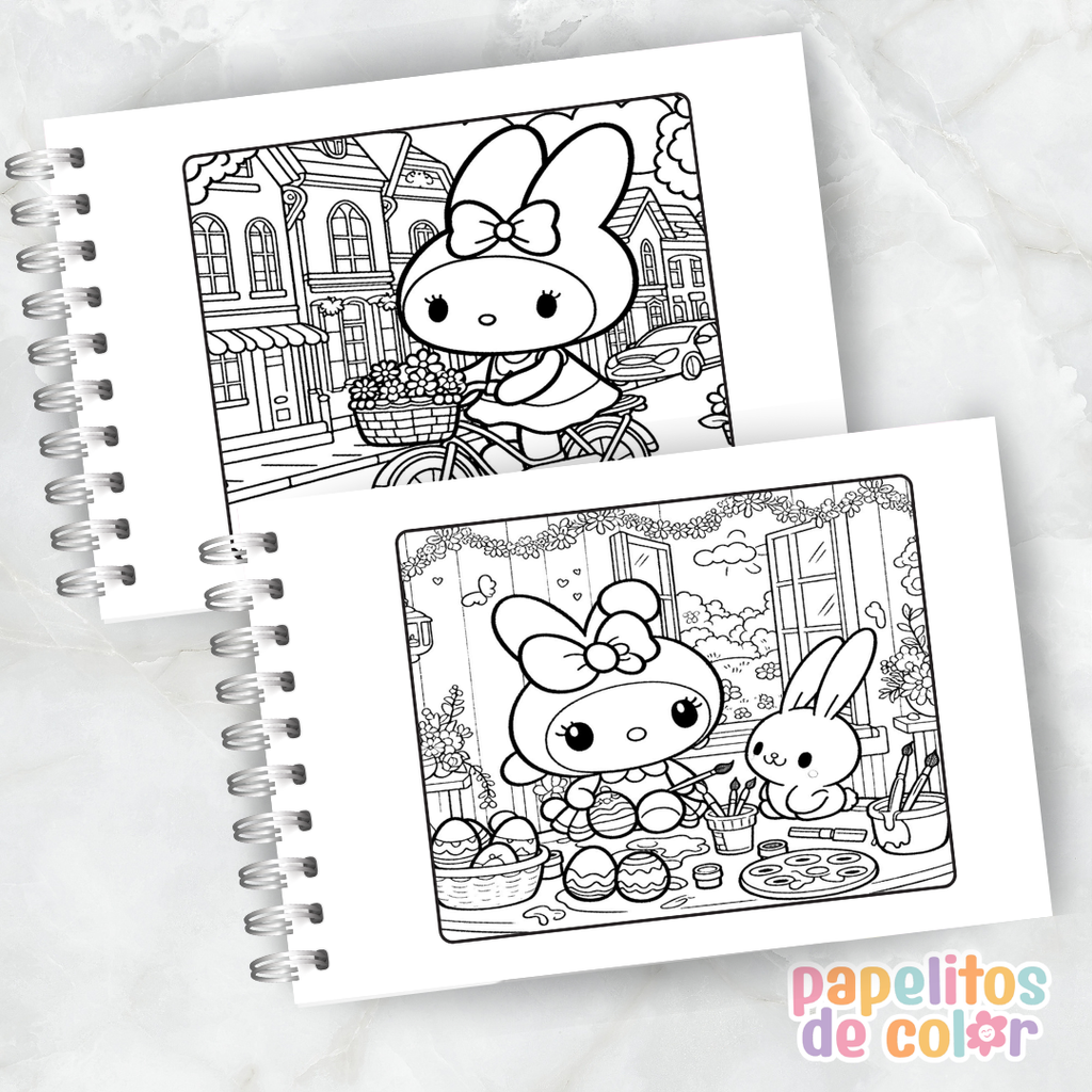 🎨 Libro para Pintar de My Melody 🎀🐰💖