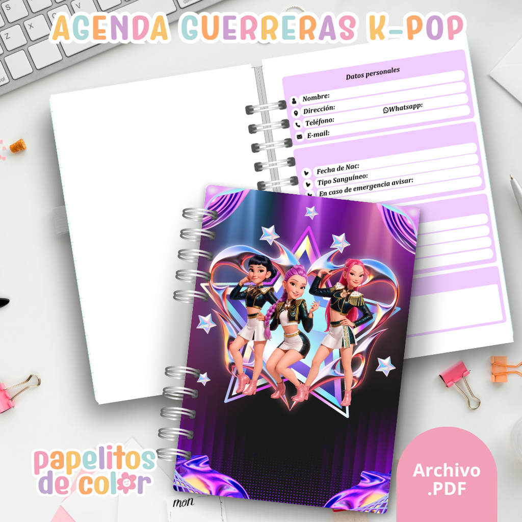 📔 Agenda Guerreras K-Pop 2026 ✨