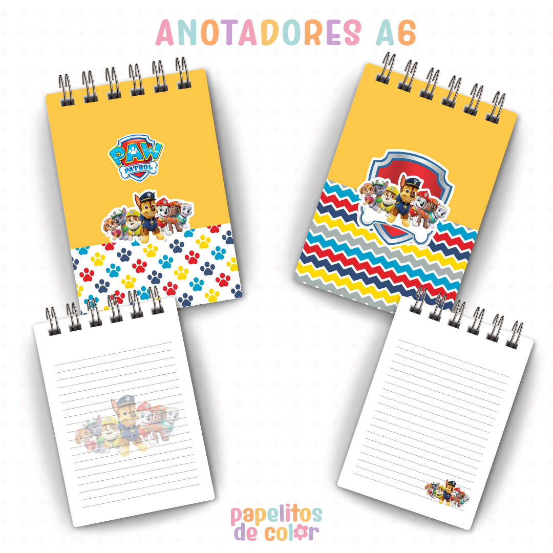 🐾📓 Cuadernos y Anotadores Paw Patrol 🐶🐾