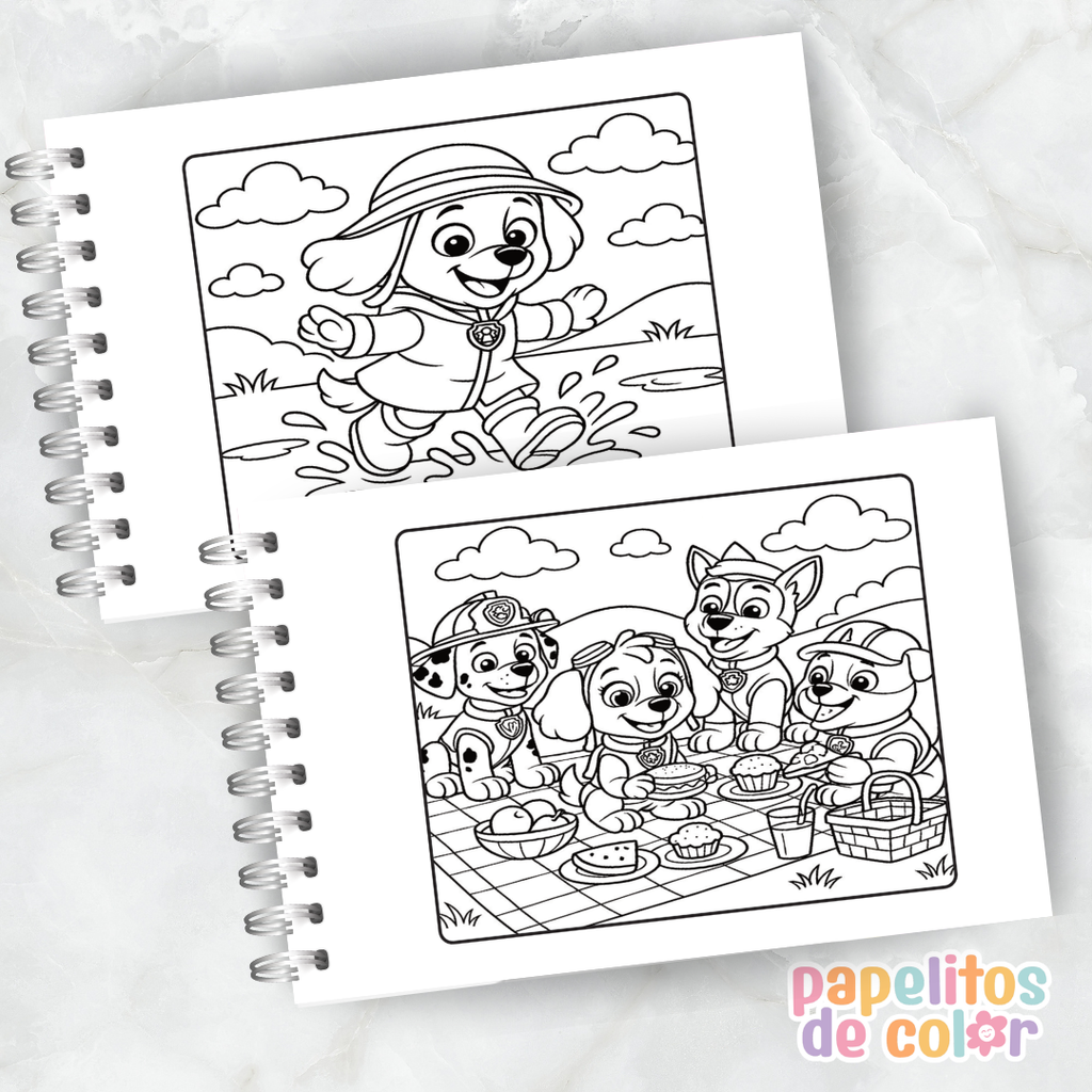🐾🎶 Libro para pintar Skye (Paw Patrol) 💖🎨