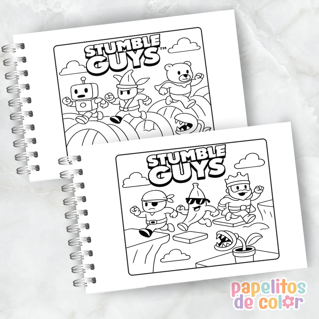 🟡🎮 Libro para pintar Stumble Guys 🎮🟡