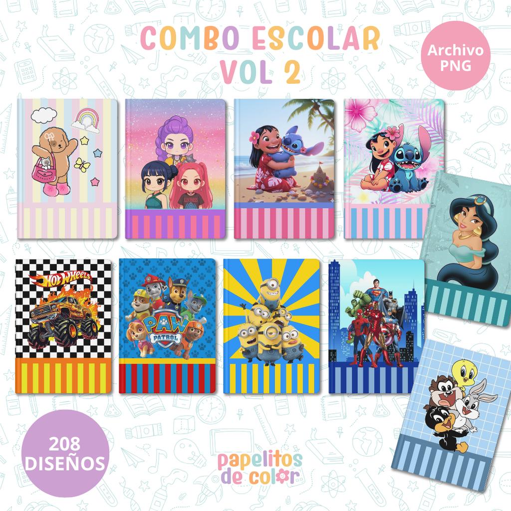 📚Escolar Vol. 2 – Cuadernos Abrochaditos💼