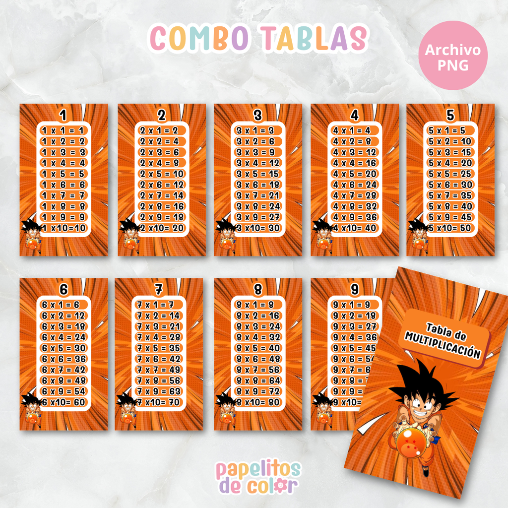 📚✨ Tablas para Multiplicar – Vol. 5 ✨📚