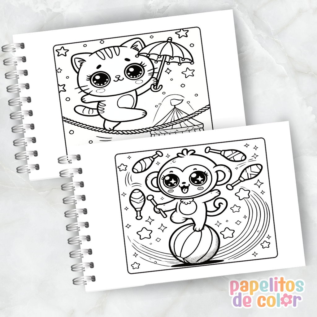 🎪🎶 Libro para pintar Circo 🤹‍♂️🎨