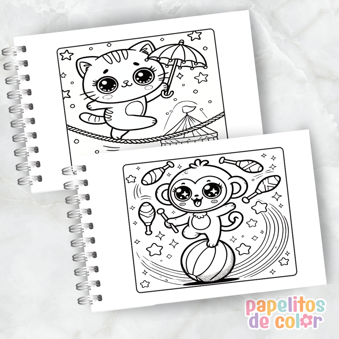 🎪🎶 Libro para pintar Circo 🤹‍♂️🎨