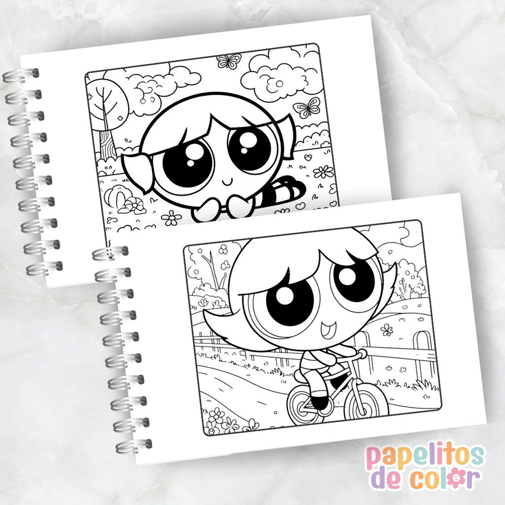 🎨 Libro para Pintar de Las Chicas Superpoderosas 💖⚡✨