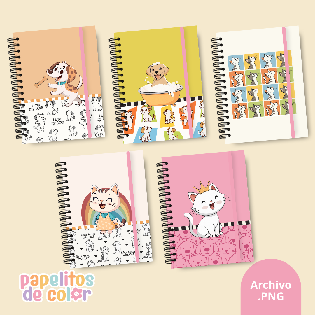🐾 Pack de 30 Portadas - Kit 28🐶🐱